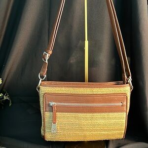 Stylish Brighton Tan and Brown Crossbody Bag